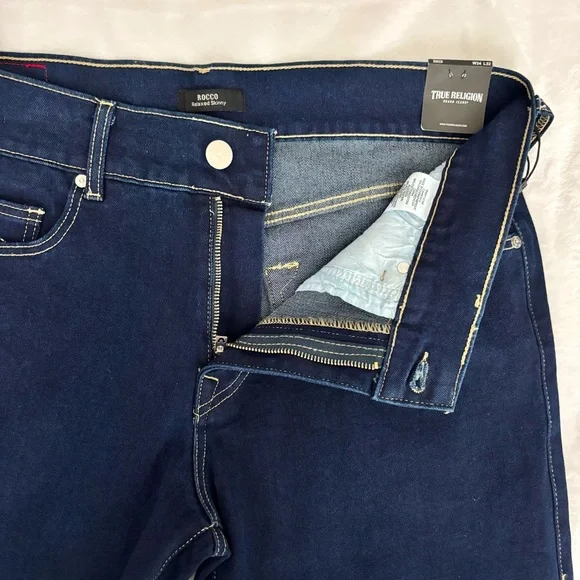 TRUE RELIGION Men's Rocco Single Needle Relaxed Skinny Jeans—NWT—34/32 - Picture 4 of 16